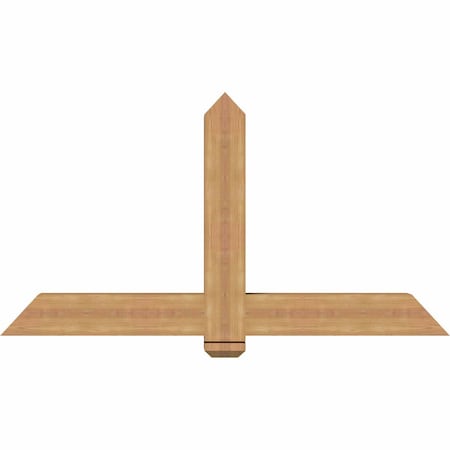 Ekena Millwork Eugene Smooth Timber Gable Bracket, Western Red Cedar, 60"W x 32"H x 5 1/2"D x 5 1/2"F, 13/12 Pitch GBW060X32X0606EUG00SWR